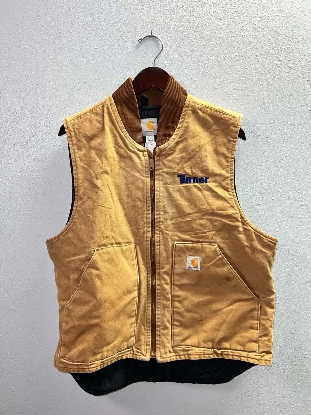 Vintage Carhartt Duck Canvas Quilt Lined Vest Carhartt Brown  Large Regular 0234